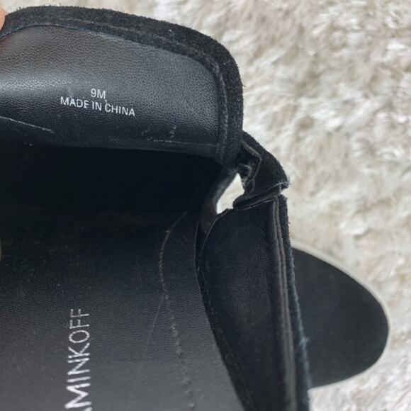 Rebecca Minkoff Suede Slides Black 9 - Picture 7 of 8